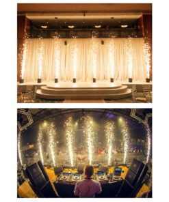 GloboStar® 51148 SIRENS Επαγγελματική Επιδαπέδια Μηχανή Cold Sparkle Machine - Fountain Εφέ με Άκαυστες Σπίθες 600W AC 220V-240V DMX512 Display on Body - Μαύρο - L18 x W16.5 x H24cm 23 51148 11