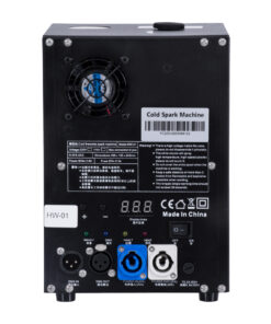 GloboStar® 51148 SIRENS Επαγγελματική Επιδαπέδια Μηχανή Cold Sparkle Machine - Fountain Εφέ με Άκαυστες Σπίθες 600W AC 220V-240V DMX512 Display on Body - Μαύρο - L18 x W16.5 x H24cm 16 51148 4