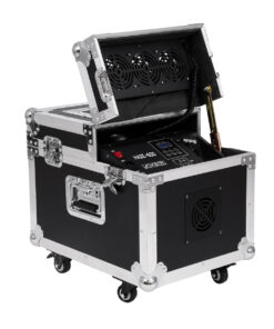 GloboStar® 51170 MERMAID Επαγγελματική Επιδαπέδια Μηχανή Double Haze Machine - Διπλού Εφέ Ομίχλης-Νέφωσης 600W AC 220V-240V DMX512 Display on Body & Ασύρματο Χειριστήριο σε Flight Case - Μαύρο - L49.5 x W38 x H45cm 13 51170 3