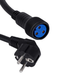 GloboStar® 51172 Καλώδιο Ρεύματος 3PIN DMX512 1 Μέτρο από Female XLR σε Male Πρίζα Schuko Τερματισμένο Αδιάβροχο IP65 Μ100cm - Μαύρο 7 51172 3