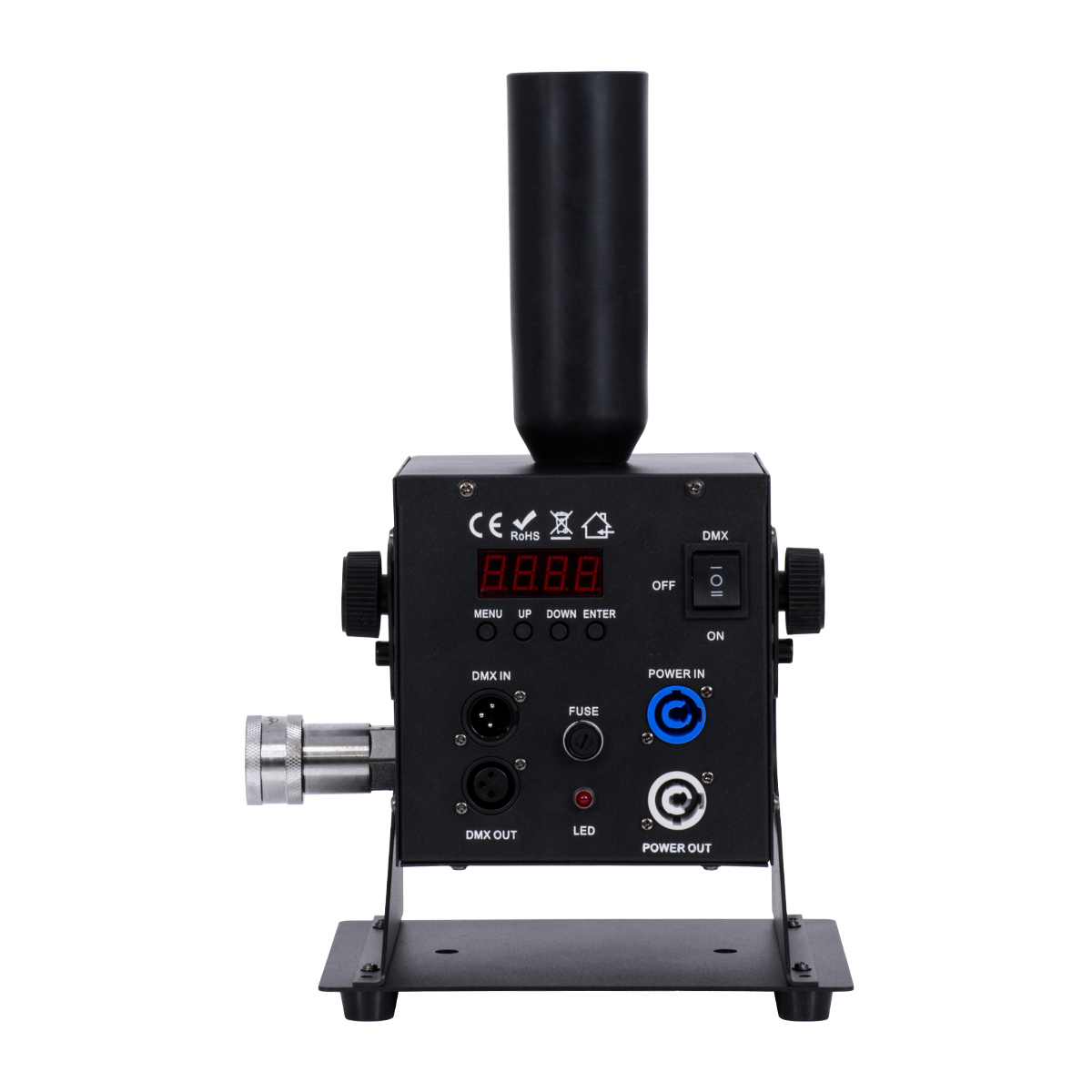 GloboStar® 51174 HYDRA Επαγγελματική Επιδαπέδια Μηχανή Cannon CO2 JET Smoke Effect Machine - Κανόνι JET Εφέ Καπνού-Ομίχλης CO2 150W AC 220V-240V DMX512 Display on Body - Μαύρο - L24 x W16.5 x H40cm 9 GloboStar® 51174 HYDRA Επαγγελματική Επιδαπέδια Μηχανή Cannon CO2 JET Smoke Effect Machine - Κανόνι JET Εφέ Καπνού-Ομίχλης CO2 150W AC 220V-240V DMX512 Display on Body - Μαύρο - L24 x W16.5 x H40cm - Image 8