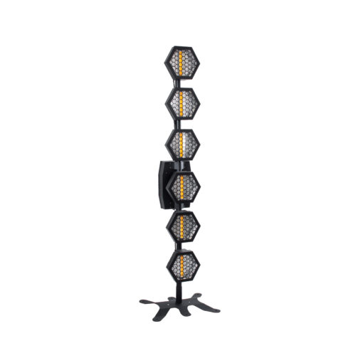 GloboStar® GloboStar® 51194 LINE COLUMN HEXA Επαγγελματικό Φωτιστικό Ειδικών Εφέ DIGITAL MATRIX PIXEL & Blinder - 6 x 100W LED COB Chips Ultra Gold Warm White 2200K & 144 x 0.5W LED SMD5050 Chips RGB - AC 220V-240V DMX512 Display on Body - Μαύρο - Μ40 x Π32 x Υ146.5cm