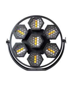 Alternative view of GloboStar® 51195 HALO HEXA Επαγγελματικό Φωτιστικό Ειδικών Εφέ DIGITAL MATRIX PIXEL & Blinder - 7 x 50W LED COB Chips Ultra Gold Warm White 2200K & 168 x 0.5W LED SMD5050 Chips RGB - AC 220V-240V DMX512 Display on Body - Μαύρο - Μ50 x Π10.5 x Υ47cm