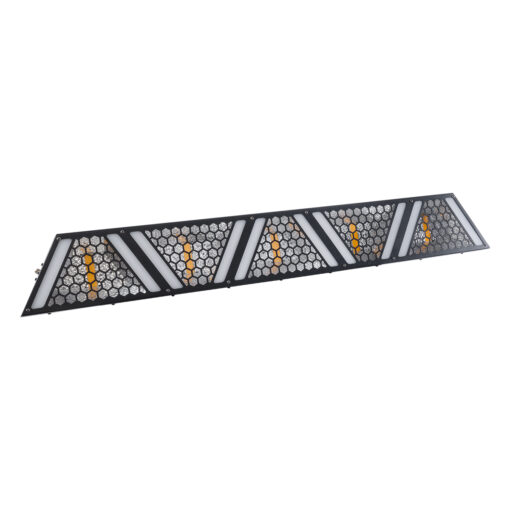 GloboStar® GloboStar® 51200 HALO HEXA Επαγγελματικό Φωτιστικό Ειδικών Εφέ DIGITAL MATRIX PIXEL & Blinder - 5 x 50W LED COB Chips Ultra Gold Warm White 2200K & 90 x 0.5W LED SMD5050 Chips RGB - AC 220V-240V DMX512 Display on Body - Μαύρο - Μ100 x Π13 x Υ10.5cm - 2 Χρόνια Εγγύση