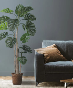 GloboStar® Artificial Garden SKIATHOS 20346 Διακοσμητικό Ψάθινο Καλάθι - Κασπώ Γλάστρα - Flower Pot Καφέ Φ26cm x Υ26cm 18 5158ef 20006 20346