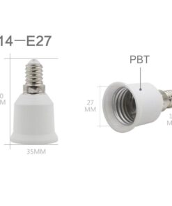 GLOBOSTAR® ADAPTOR 78974 Αντάπτορας/Μετατροπέας από Ντουί E14 σε E27 IP20 - Μ3.5 x Π3.5 x Υ6cm 16 51l1d56m6vl. sl1000