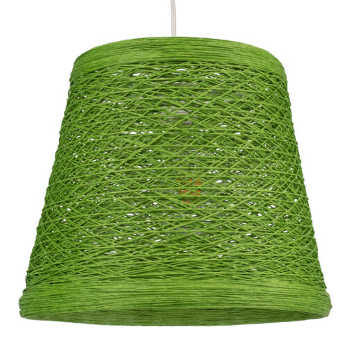 GloboStar® GLOBOSTAR® PLAYROOM 00864 Vintage Κρεμαστό Φωτιστικό Οροφής με Ντουί 1 x E27 AC 220-240V IP20 - Πράσινο - Μ32 x Π32 x Υ27cm