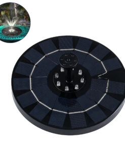 GloboStar® GloboStar® 71532 Ηλιακό Αυτόνομο Φωτοβολταϊκό Διακοσμητικό Συντριβάνι LED 3W με Μέγιστο Ύψος Νερού 30-60cm - 4 Διαφορετικά Μπέκ Ψεκασμού Αδιάβροχο IP68 Ψυχρό Λευκό 6000K Φ18 x Υ8cm