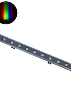 GloboStar® GLOBOSTAR® WASHER-NAIA 90177 Μπάρα Φωτισμού Wall Washer LED 18W 1530lm 30° DC 24V Αδιάβροχο IP65 Πολύχρωμο RGBW Dimmable DMX512 - Γκρι Ανθρακί - Μ50 x Π4 x Υ5cm - 3 Χρόνια Εγγύηση