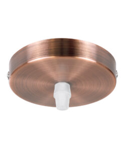 GloboStar® GloboStar® DIY 77504 Επιτοίχια Στρογγυλή Ροζέτα - Βάση για 1 Κρεμαστό Φωτιστικό - Φ10 x Υ2cm - Χάλκινο - Μεταλλικό - 5 Χρόνια Εγγύηση