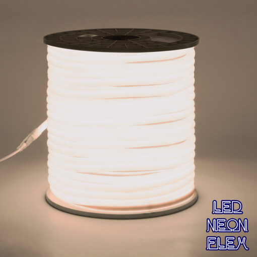 GloboStar® GLOBOSTAR® NEOTUBE 70591 Ταινία Neon Flex LED 12W/m 960lm/m 360° DC 220-240V Αδιάβροχο IP65 120 x SMD2835 Chip/m Φυσικό Λευκό 4500K Dimmable - Μ100 x Π1.3 x Υ1.3cm - 3 Χρόνια Εγγύηση