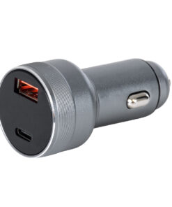 GloboStar® GloboStar® 85434 Φορτιστής Αναπτήρα Αυτοκινήτου Γρήγορης Φόρτισης PD 36W 6A με 1 Θύρα USB και 1 Θύρα Type-C Ασημί Νίκελ