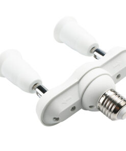 Alternative view of Αντάπτορας από 1xE27 σε 2xE27 με Κινούμενες Σπαστές Βάσεις και Ενσωματωμένο Αισθητήρα Κίνησης GloboStar 77865