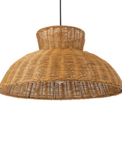 GloboStar® GLOBOSTAR® MALABO 02328 Boho Κρεμαστό Φωτιστικό Οροφής με Ντουί 1 x E27 AC 220-240V IP20 - Καφέ - Μ60 x Π60 x Υ31cm