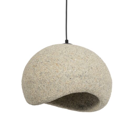 GloboStar® GLOBOSTAR® STONE 204-0123 Μοντέρνο Κρεμαστό Φωτιστικό Οροφής με Ντουί 1 x E27 AC 220-240V IP20 - Μπεζ - Μ35 x Π31 x Υ26cm