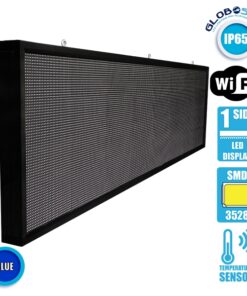 Alternative view of GLOBOSTAR®DISPLAY 90293 Κυλιόμενη Ψηφιακή Επιγραφή P10 Μονής Όψης LED AC 220-240V Αδιάβροχο IP65 Μπλε - WiFi Control μέσω FK APP - Αισθητήρας Θερμοκρασίας & Υγρασίας - Μ264 x Π9 x Υ72cm - 2 Χρόνια Εγγύηση