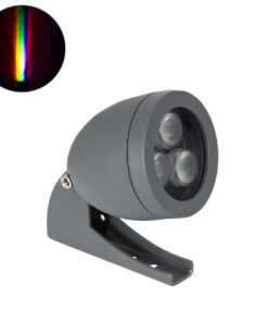 GloboStar® GLOBOSTAR® TREELIGHT-TREESPO 90467 Σποτ Φωτισμού για Φυτά - Δέντρα LED 6W 630lm 15° DC 24V Αδιάβροχο IP67 RGBW DMX512 Dimmable - Γκρι Ανθρακί - Μ6.6 x Π9 x Υ12cm - 3 Χρόνια Εγγύηση