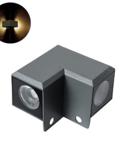 GloboStar® GLOBOSTAR® WALLLIGHT-DONA 90732 Αρχιτεκτονικό Γωνιακό Φωτιστικό LED 10W 950lm 10° DC 24V Αδιάβροχο IP65 Φυσικό Λευκό 4500K Dimmable - Γκρι Ανθρακί - Μ8 x Π8 x Υ6cm - 3 Χρόνια Εγγύηση