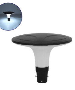 GloboStar® GLOBOSTAR® SQUARE 90511 Φωτιστικό Στύλου/Κολώνας Πλατείας/Πάρκου/Κήπου LED 100W 12000lm 120° AC 220-240V Αδιάβροχο IP65 Ψυχρό Λευκό 6000K - Γκρι Ανθρακί - Φ54 x Υ45cm - 2 Χρόνια Εγγύηση