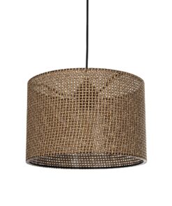 GloboStar® GLOBOSTAR® CLAIRIE 203-0135 Μοντέρνο Κρεμαστό Φωτιστικό Οροφής με Ντουί 1 x E27 AC 220-240V IP20 - Καφέ - Μ30 x Π30 x Υ22cm