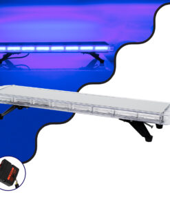 GloboStar® GloboStar® 85188 PRO Series Φάρος Σήμανσης Οχήματος Αστυνομίας για Αυτοκίνητα & Φορτηγά 6 Προγραμμάτων Φωτισμού STROBE LED COB 180W DC 10-30V Αδιάβροχος IP66 Μπλε