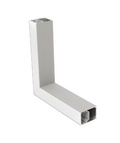 GloboStar® GLOBOSTAR® ALP-CORNER-SIDE90 BRIGHTRAIL 61779 Επιφανειακό / Κρεμαστό Προφίλ Αλουμινίου Γωνία με Λευκό Γαλακτερό Πατητό Κάλυμμα για Ταινίες LED IP20 - Γκρι Ανθρακί Ματ - Μ30 x Π5 x Υ7.5cm