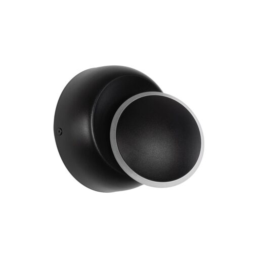 GloboStar® GLOBOSTAR® TSUKI 60675 Μοντέρνο Φωτιστικό Τοίχου - Απλίκα LED 5W 625lm 180° AC 220-240V Αδιάβροχο IP65 Θερμό Λευκό 2700K - Bridgelux COB Chip & TÜV SÜD Driver - Μαύρο Ματ - Μ14 x Π8.5 x Υ14cm - 5 Χρόνια Εγγύηση