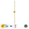 GLOBOSTAR® DIADEM 61334 Μοντέρνο Φωτιστικό Τοίχου - Απλίκα LED 18W 2160lm 120° AC 220-240V IP20 Ρυθμιζόμενο Λευκό CCT με On/Off 2700K/4500K/6000K - Lumileds SMD Chip - Χρυσό Βούρτσας - Μ10 x Π4 x Υ120cm - 3 Χρόνια Εγγύηση 2 GloboStar® GLOBOSTAR® DIADEM 61334 Μοντέρνο Φωτιστικό Τοίχου - Απλίκα LED 18W 2160lm 120° AC 220-240V IP20 Ρυθμιζόμενο Λευκό CCT με On/Off 2700K/4500K/6000K - Lumileds SMD Chip - Χρυσό Βούρτσας - Μ10 x Π4 x Υ120cm - 3 Χρόνια Εγγύηση