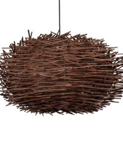 GloboStar® GLOBOSTAR® MINORCA 01734 Boho Κρεμαστό Φωτιστικό Οροφής με Ντουί 1 x E27 AC 220-240V IP20 - Καφέ - Μ60 x Π60 x Y35cm