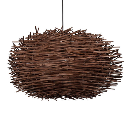 GloboStar® GLOBOSTAR® MINORCA 01734 Boho Κρεμαστό Φωτιστικό Οροφής με Ντουί 1 x E27 AC 220-240V IP20 - Καφέ - Μ60 x Π60 x Y35cm