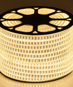 GloboStar® GloboStar® 70512 Wide Ταινία Διπλής Σειράς Epistar LED SMD 2835 1m 24W/m 180LED/m 3216lm/m 120° DC 230V Αδιάβροχη IP68 Θερμό Λευκό 2700K Dimmable