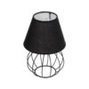 GloboStar® GloboStar® SHAPE 202-0057 Μοντέρνο Eπιτραπέζιο Φωτιστικό Πορτατίφ Μονόφωτο 1 x E27 IP20 Μαύρο Μέταλλο με Μαύρο Ύφασμα - Μ16 x Π16 x Υ30cm
