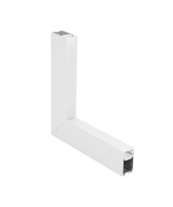 GloboStar® GLOBOSTAR® ALP-CORNER-IN90 LUMILINE 61769 Επιφανειακό / Κρεμαστό Προφίλ Αλουμινίου Γωνία με Λευκό Γαλακτερό Πατητό Κάλυμμα για Ταινίες LED IP20 - Λευκό Ματ - Μ30 x Π3.5 x Υ7cm