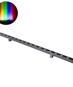 GloboStar® GLOBOSTAR® WASHER-PANDA 90585 Μπάρα Φωτισμού Wall Washer LED 36W 3060lm 15° DC 24V Αδιάβροχο IP65 Πολύχρωμο RGBW Dimmable DMX512 - Γκρι Ανθρακί - Μ100 x Π4 x Υ3.5cm - 3 Χρόνια Εγγύηση