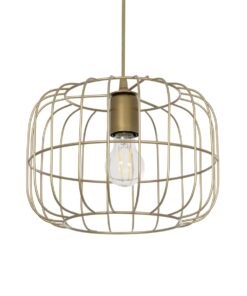 GloboStar® GLOBOSTAR® LUCANA 201-0074 Vintage Κρεμαστό Φωτιστικό Οροφής με Ντουί 1 x E27 AC 220-240V IP20 - Χρυσό - Μ29 x Π29 x Υ23cm