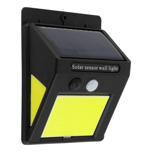 GloboStar® GloboStar® 71496 Αυτόνομο Ηλιακό Φωτιστικό LED COB 12W 1200lm με Ενσωματωμένη Μπαταρία 1200mAh - Φωτοβολταϊκό Πάνελ με Αισθητήρα Ημέρας-Νύχτας και PIR Αισθητήρα Κίνησης Αδιάβροχο IP65 Ψυχρό Λευκό 6000K
