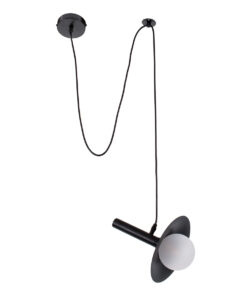 GloboStar® GLOBOSTAR® CELEST 00789 Μοντέρνο Κρεμαστό Φωτιστικό Οροφής με Ντουί 1 x G9 AC 220-240V IP20 - Μαύρο & Λευκό - Μ20 x Π20 x Υ26.5cm