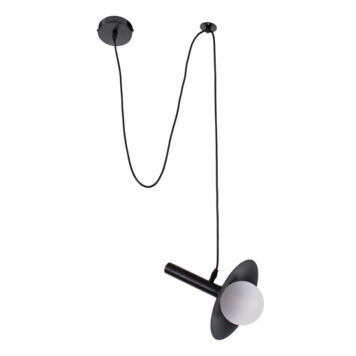 GloboStar® GLOBOSTAR® CELEST 00789 Μοντέρνο Κρεμαστό Φωτιστικό Οροφής με Ντουί 1 x G9 AC 220-240V IP20 - Μαύρο & Λευκό - Μ20 x Π20 x Υ26.5cm