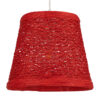 GloboStar® GLOBOSTAR® PLAYROOM 00863 Vintage Κρεμαστό Φωτιστικό Οροφής με Ντουί 1 x E27 AC 220-240V IP20 - Κόκκινο - Μ32 x Π32 x Υ27cm