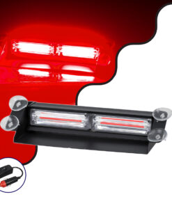 GloboStar® GloboStar® 85112 PRO Series Μπάρα Σήμανσης με Βεντούζες Στήριξης για Παρμπρίζ Οχήματος Πυροσβεστικής για Αυτοκίνητα & Φορτηγά 13 Προγραμμάτων Φωτισμού STROBE LED CREE CXB COB 18W DC 10-30V IP20 Κόκκινο