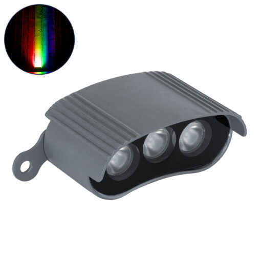 GloboStar® GloboStar® TREELIGHT-ZINA 90689 Κυρτή Μπάρα Φωτισμού Wall Washer με Αντιθαμβωτική Γρίλια Ειδική για Φυτά - Δέντρα LED 3W 255lm 30° DC 24V Αδιάβροχο IP65 Μ9 x Π6.5 x Υ4cm Πολύχρωμο RGBW DMX512 - Γκρι Ανθρακί - 3 Χρόνια Εγγύηση
