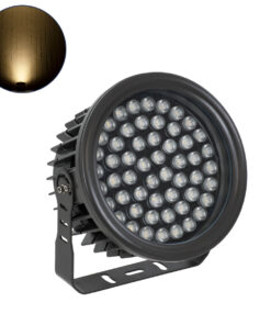 GloboStar® GLOBOSTAR® FLOOD-NEVA 90398 Προβολέας Σποτ Wall Washer LED 54W 4860lm 30° DC 24V Αδιάβροχο IP65 Θερμό Λευκό 3000K Dimmable - Μαύρο - Μ24.5 x Π24.5 x Υ14.7cm - 3 Χρόνια Εγγύηση