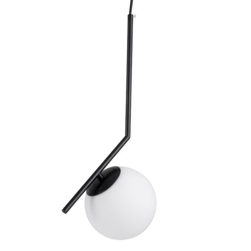 GloboStar® GLOBOSTAR® MONROE 00959 Μοντέρνο Κρεμαστό Φωτιστικό Οροφής με Ντουί 1 x E27 AC 220-240V IP20 - Μαύρο & Λευκό - Μ15 x Π15 x Υ49cm