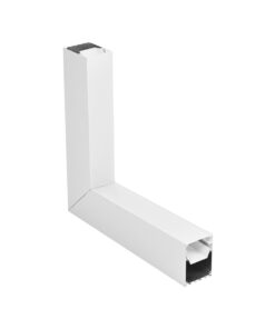GloboStar® GLOBOSTAR® ALP-CORNER-IN90 BRIGHTRAIL 61780 Επιφανειακό / Κρεμαστό Προφίλ Αλουμινίου Γωνία με Λευκό Γαλακτερό Πατητό Κάλυμμα για Ταινίες LED IP20 - Λευκό Ματ - Μ30 x Π5 x Υ7.5cm