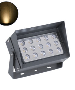 GloboStar® GLOBOSTAR® FLOOD-KAMY 90372 Προβολέας Σποτ Wall Washer με Αντιθαμβωτική Γρίλια LED 30W 2700lm 5° DC 24V Αδιάβροχο IP65 Θερμό Λευκό 3000K Dimmable - Γκρι Ανθρακί - Μ19.5 x Π10.7 x Υ9.5cm - 3 Χρόνια Εγγύηση