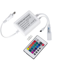 GloboStar® GloboStar® 70667 Controller Αδιάβροχος IP44 AC/DC 230V με Ασύρματο Χειριστήριο RF για έως 100 μέτρα Πολύχρωμου RGB Φωτοσωλήνα LED Μ9 x Π7 x Υ3cm - 2 Χρόνια Εγγύηση