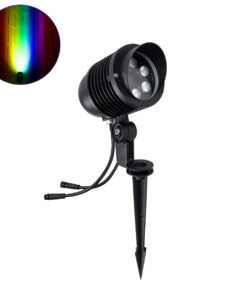 GloboStar® GloboStar® TREELIGHT-LINA 90657 Σποτ Φωτισμού Ειδικό για Φυτά - Δέντρα με Βάση Κήπου / Καρφωτό LED 6W 630lm 30° DC 24V Αδιάβροχο IP65 Μ10.5 x Π18 x Υ40cm Πολύχρωμο RGBW DMX512 - Γκρι Ανθρακί - 3 Years Warranty