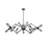 GloboStar® GloboStar® SPIDER 01012 Vintage Φωτιστικό Οροφής Πλέγμα Πολύφωτο 12 x E27 IP20 Μαύρο Μέταλλο - Μ100 x Π100 x Υ40cm
