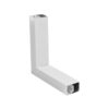 GloboStar® GLOBOSTAR® ALP-CORNER-SIDE90 BRIGHTRAIL 61777 Επιφανειακό / Κρεμαστό Προφίλ Αλουμινίου Γωνία με Λευκό Γαλακτερό Πατητό Κάλυμμα για Ταινίες LED IP20 - Λευκό Ματ - Μ30 x Π5 x Υ7.5cm