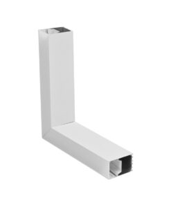 GloboStar® GLOBOSTAR® ALP-CORNER-SIDE90 BRIGHTRAIL 61777 Επιφανειακό / Κρεμαστό Προφίλ Αλουμινίου Γωνία με Λευκό Γαλακτερό Πατητό Κάλυμμα για Ταινίες LED IP20 - Λευκό Ματ - Μ30 x Π5 x Υ7.5cm